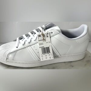 BRAND NEW Classic adidas Superstar Footwear Triple White - Size 12.0 US RUN DMC